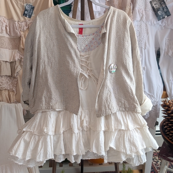 💥SOLD💥❣️RESERVED❣️Karol Richardson 100% Linen/Cotton Reversible Blazer - Picture 4 of 15